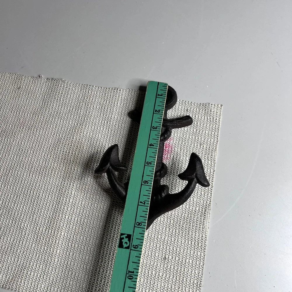 Cast‎ Iron Anchor Wall Hook Nautical Maritime Rope Decor Black Coat Towel Hanger